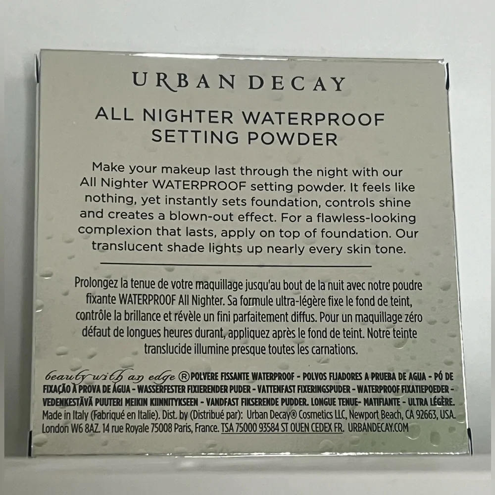 URBAN DECAY ALL NIGHTER LONGWEAR MATTIFYING WEIGHTLESS WATERPROOF SETTING POWDER